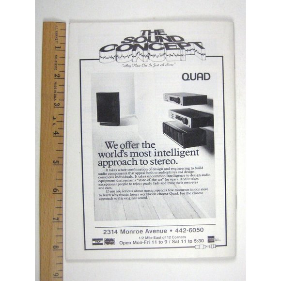 Program 1986 Rochester Philharmonic Orchestra Marshal Wydner Ticket RPO NY - Picture 10 of 10